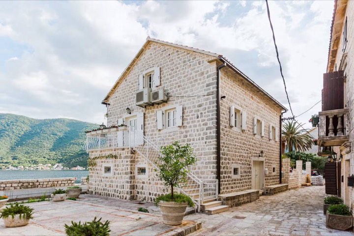 Side view of our stone house